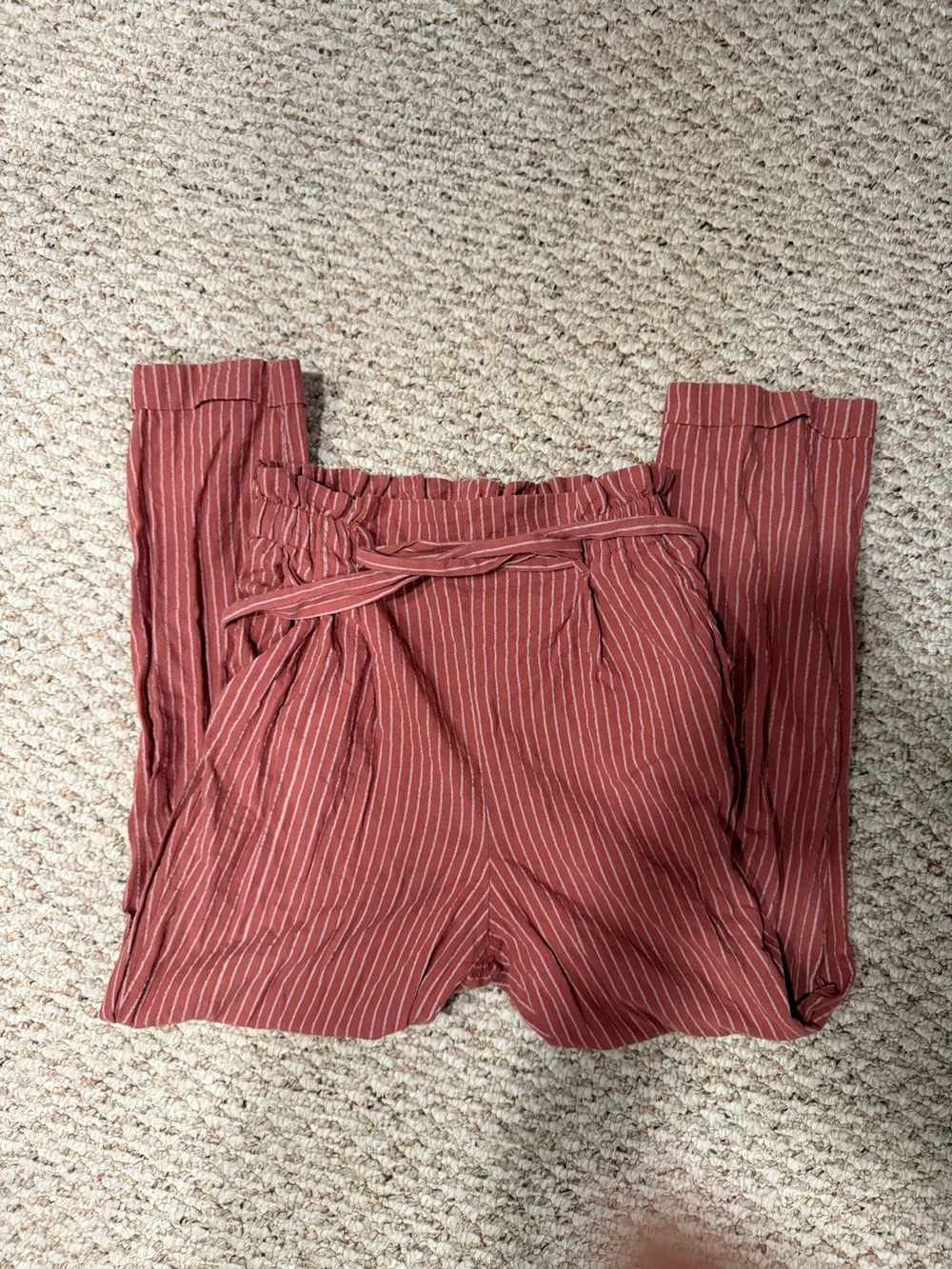 Sienna Sky Pink Striped Paperbag Pants